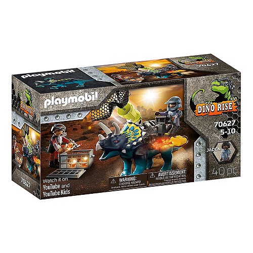 Playmobil Τρικεράτωψ Με Πανοπλία-Κανόνι Και Μαχητές (70627) (PLY70627)