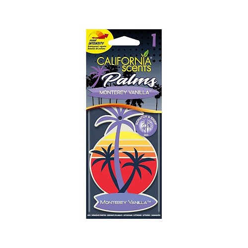 California Scents Κρεμαστό Αρωματικό Αυτοκινήτου Hang Out Palms Monterey Vanilla (HO-1205) (CALSHO-1205)