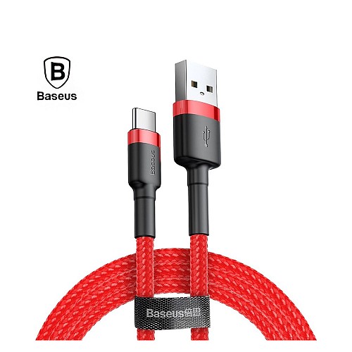 Baseus Cafule Braided USB 2.0 Cable USB-C male - USB-A male Κόκκινο 3m (CATKLF-U09) (BASCATKLFU09)