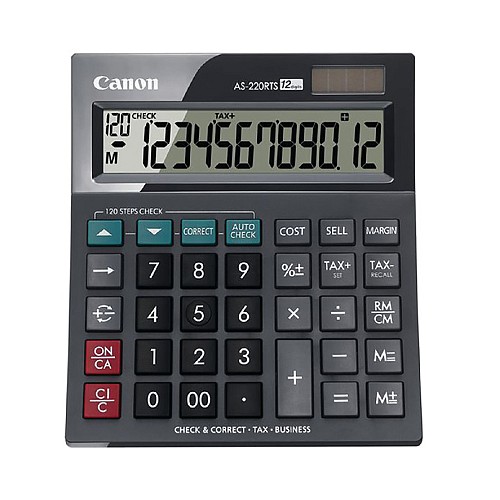 CANON AS220RTS 12 DIGIT CALCULATOR (4898B001AB) (CANAS220RTS)