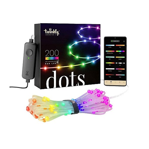 Twinkly Dots Smart Light RGB 200 LED 10m Transparent (TWD200STP-TEU) (TWID200STP-TEU)