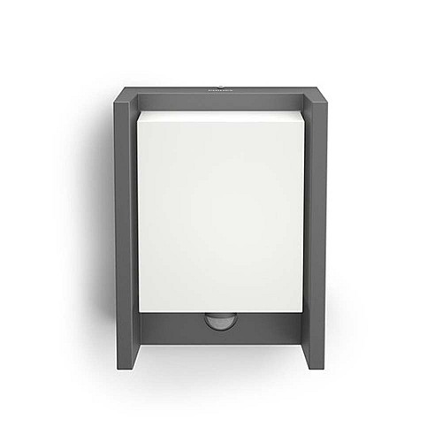 Philips  Επιτοίχιο Φωτιστικό  myGarden με Αισθητήρα Κίνησης 2700K IP44 6W Grey (915005193901) (PHI915005193901)