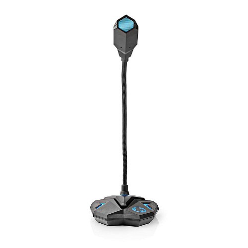 Nedis Desktop Gaming Microphone USB Black/Blue με Σύνδεση USB (GMICGU100BK) (NEDGMICGU100BK)