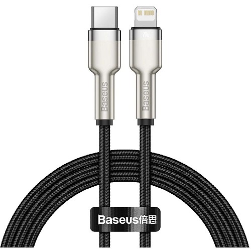 Baseus USB-C cable for Lightning Cafule 20W 1m Black (CATLJK-A01) (BASCATLJK-A01)