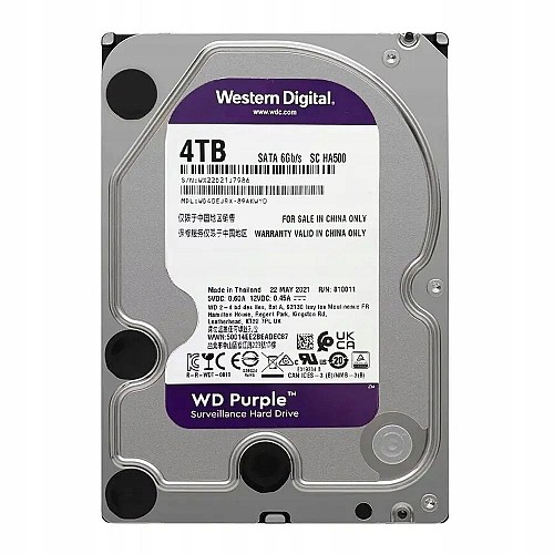WD Purple, 3.5'', 4TB, SATA/600, 256MB cache (WD43PURZ) (WESWD43PURZ)