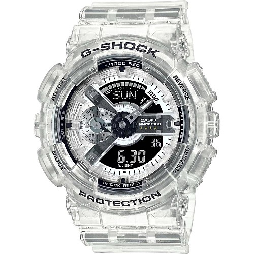 Casio Αναλογικό/Ψηφιακό Ρολόι Μπαταρίας με Λευκό Καουτσούκ Λουράκι (GA-114RX-7AER) (CASGA114RX7AER)