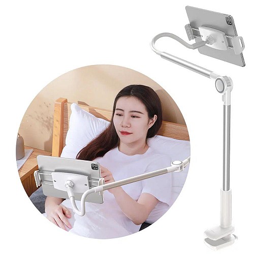 Baseus Phone / tablet rotary clip holder  Otaku Life Rotary Pro silver (LUZQ000012) (BASLUZQ000012)