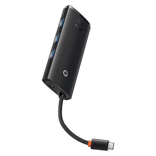 Baseus Docking Station Lite Series με 5 θύρες USB-C σε HDMI+USB3.0x3+PD Μαύρο (WKQX080201) (BASWKQX080201)