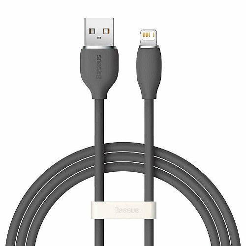 Baseus Jelly Liquid Silica Gel USB to Lightning Cable Μαύρο 1.2m (CAGD000001) (BASCAGD000001)