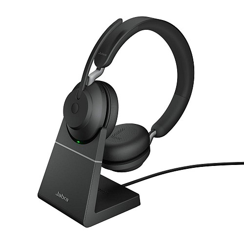 Jabra Evolve2 65 Stereo UC & Charging Cradle USB-C Wireless Black (26599-989-889) (JAB26599-989-889)