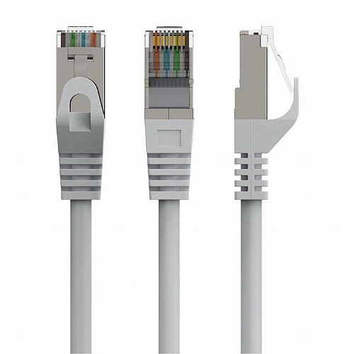 Gembird F/FTP Cat.6 Καλώδιο Δικτύου Ethernet 0.25m Γκρι (PP6-0.25M) (GEMPP6-0.25M)