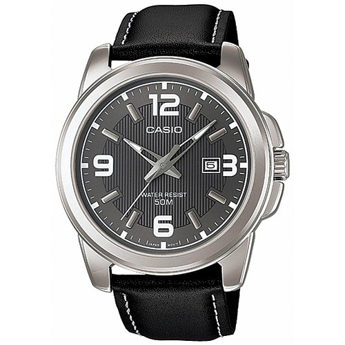 Casio Ρολόι Μπαταρίας με Μαύρο Δερμάτινο Λουράκι (MTP-1314PL-8AVEF) (CASMTP-1314PL-8AVEF)