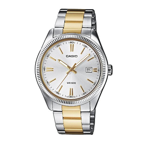Casio Ρολόι Μπαταρίας με Ασημί Μεταλλικό Μπρασελέ (MTP-1302PSG-7AVEF) (CASMTP-1302PSG-7AVEF)