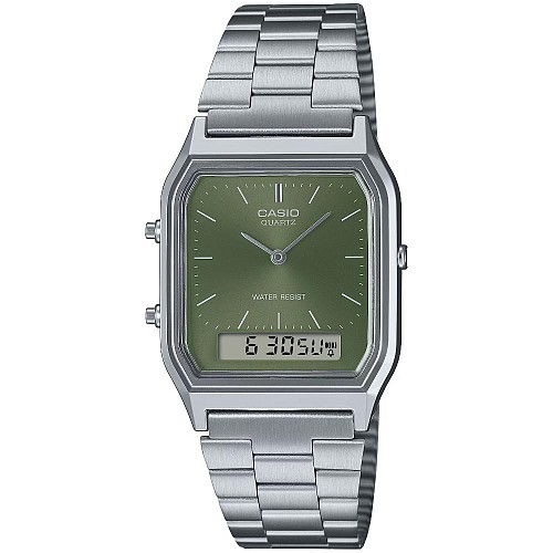 Casio Ρολόι Μπαταρίας με Ασημί Μεταλλικό Μπρασελέ (AQ-230A-3AMQYES) (CASAQ-230A-3AMQYES)
