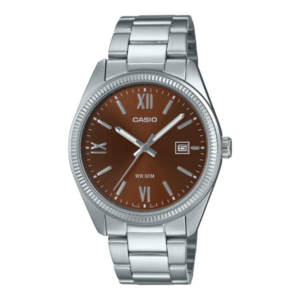 Casio Ρολόι Μπαταρίας με Ασημί Μεταλλικό Μπρασελέ (MTP-1302DD-5AVDF) (CASMTP-1302DD-5AVDF)
