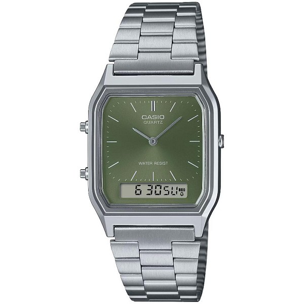 Casio Ρολόι Μπαταρίας με Ασημί Μεταλλικό Μπρασελέ (AQ-230A-3AMQYES) (CASAQ-230A-3AMQYES)