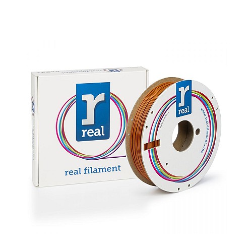 REAL PLA Sparkle 3D Printer Filament - Sparkle Quartz Orange - spool of 0.5Kg - 1.75mm (REALPLASPRKORANGE500MM175)