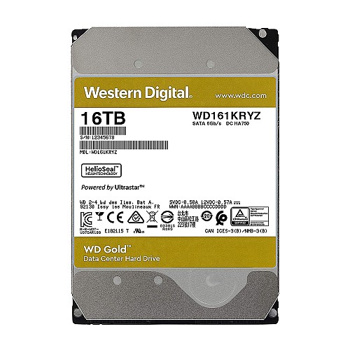 Western Digital Εσωτερικός Σκληρός Δίσκος 16TB (Gold 3.5") (WD161KRYZ)