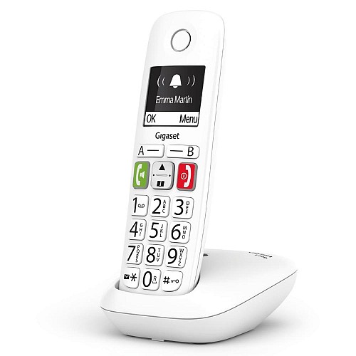 Gigaset Wireless Landline Phone E290 White (S30852-H2901-D202) (GGSE290-WH)