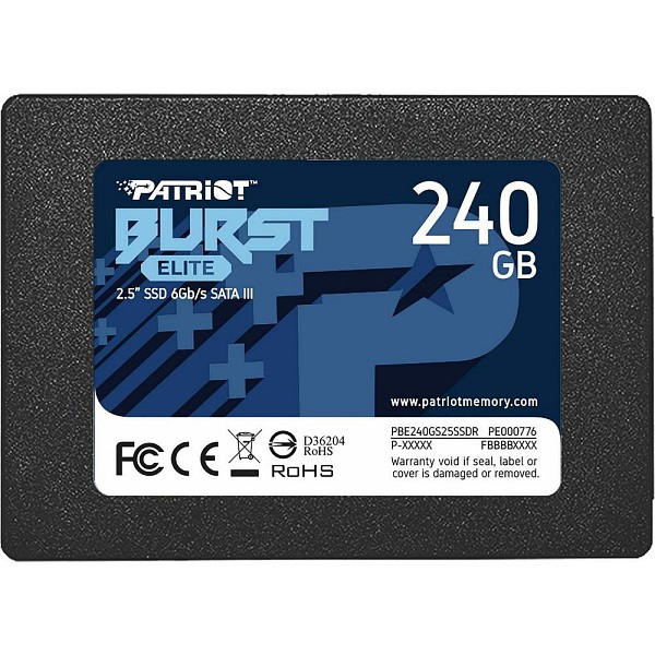 Patriot Burst Elite 240 GB Black SATA 6 Gb/s 25 (PBE240GS25SSDR) (PATRPBE240GS25SSDR)