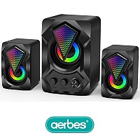 Ηχεία υπολογιστή και πολυμέσων μαύρα 3.5mm RGB AB-D391 Aerbes Aerbes