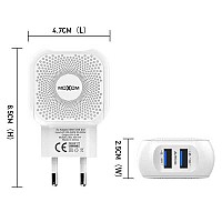 Γρήγορος φορτιστής τοίχου 2 USB  2.4A KH-44 MOXOM Moxom