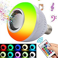 LED λάμπα RGB που αλλάζει χρώματα με ενσωματωμένο ηχείο Bluetooth, χειριστήριο και θύρα usb + Δώρο στικάκι με τραγούδια OEM
