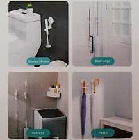 Δυνατό άγκιστρο με βεντούζα για σκούπες λευκό OEM