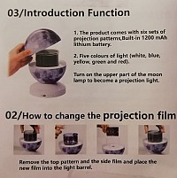 Επαναφορτιζόμενη λάμπα προβολής φεγγάρι με τηλεχειριστήριο OEM