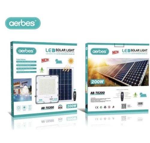 Ηλιακός προβολέας LED με τηλεχειριστήριο 200W AB-T0200 AERBES Aerbes