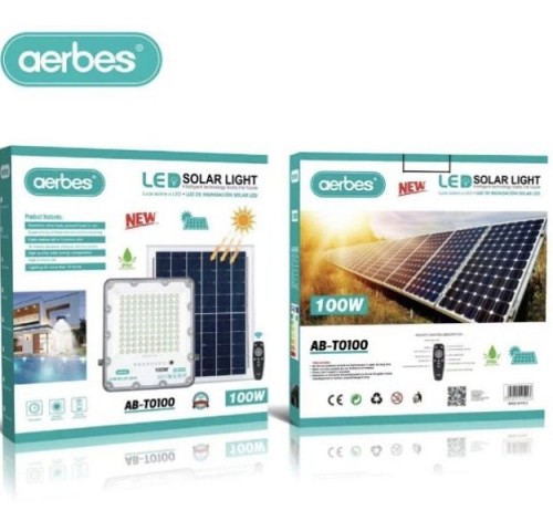 Ηλιακός προβολέας LED με τηλεχειριστήριο 100W AB-T0100 AERBES Aerbes