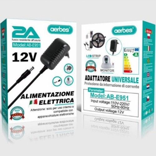 Αντάπτορας πρίζας AC/DC 12V 1A AB-E951 AERBES Aerbes