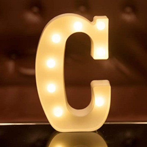 Γράμμα LED μπαταρίας  C 22cm OEM