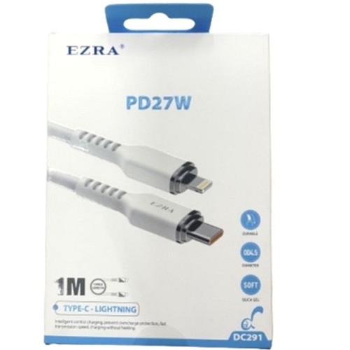 Καλώδιο ταχείας φόρτισης TYPE-C  σε Lightning  λευκό PD27W DC291 EZRA EZRA