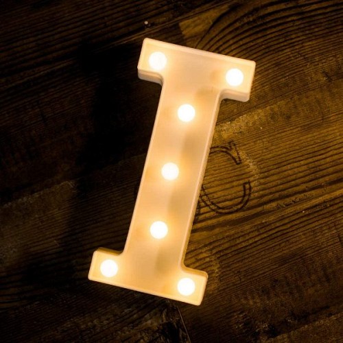 Γράμμα LED μπαταρίας  I 22cm OEM