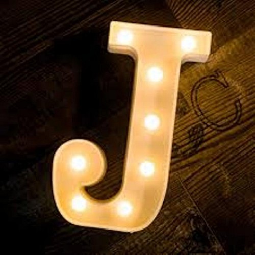 Γράμμα LED μπαταρίας  J 22cm OEM
