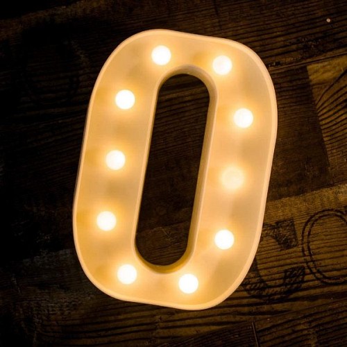 Γράμμα LED μπαταρίας  O 22cm OEM