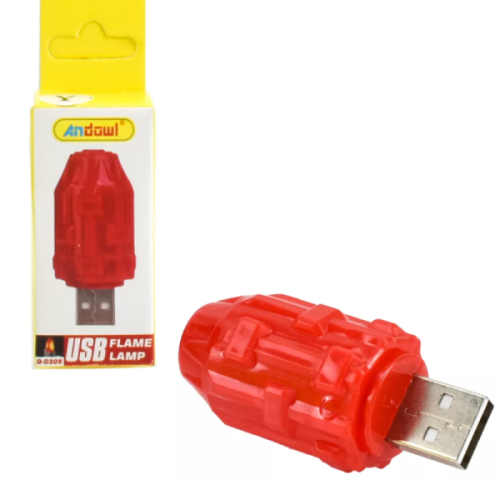 Φωτιστικό με εφέ φλόγας USB κόκκινο Q-D305 ANDOWL Andowl