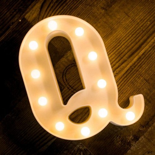 Γράμμα LED μπαταρίας  Q 22cm OEM