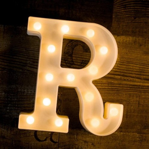 Γράμμα LED μπαταρίας  R 22cm OEM