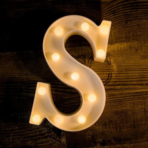 Γράμμα LED μπαταρίας  S 22cm OEM