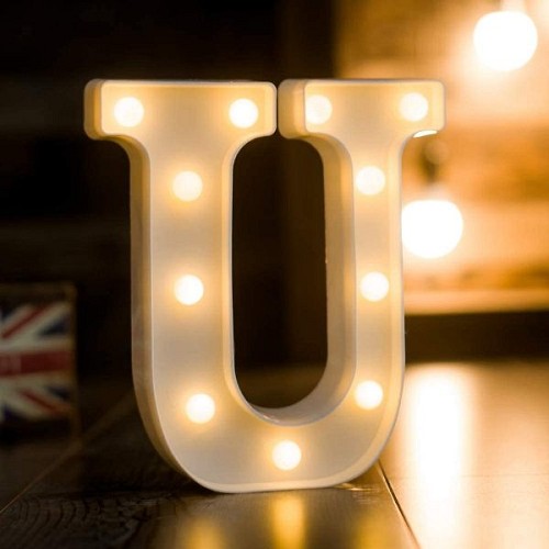 Γράμμα LED μπαταρίας  U 22cm OEM