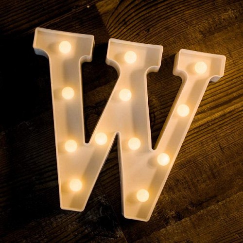 Γράμμα LED μπαταρίας  W 22cm OEM