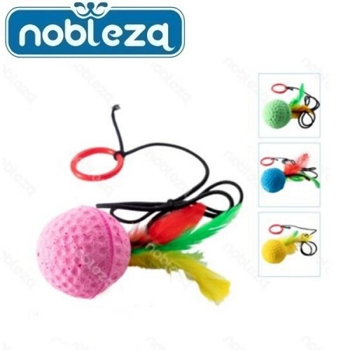 Αφρώδες μπαλάκι γάτας με φτερά και κορδόνι nobleza 039272 NOBLEZA