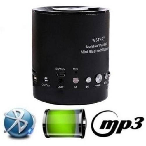 Μίνι ασύρματο Bluetooth ηχείο WS-633BT 5V Μαύρο OEM