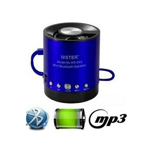 Μίνι ασύρματο Bluetooth ηχείο WS-633BT 5V μπλε OEM
