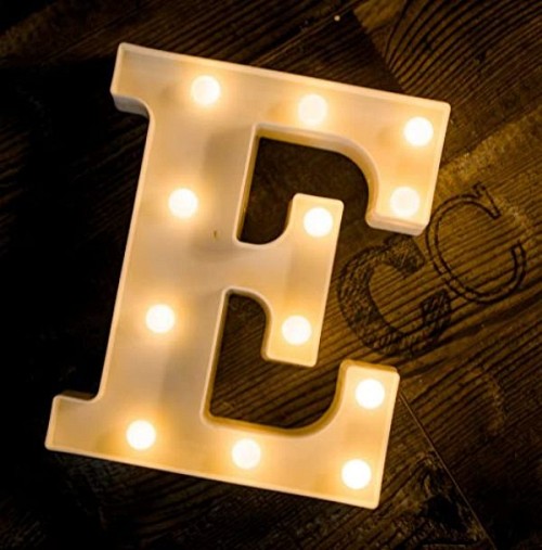 Γράμμα LED μπαταρίας  E 22cm OEM