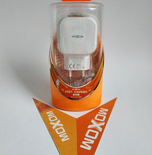 Γρήγορος φορτιστής τοίχου 2 USB  2.4A KH-44 MOXOM Moxom
