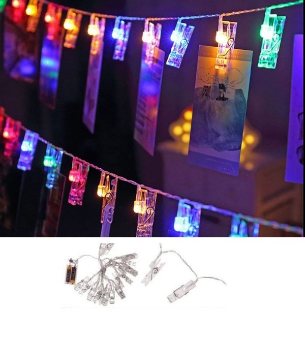 Μεγάλα φωτεινά 20 μανταλάκια LED για φωτογραφίες πολυχρωμα OEM