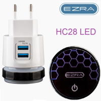 Φορτιστής πρίζας με φως LED 2 USB HC28 EZRA EZRA